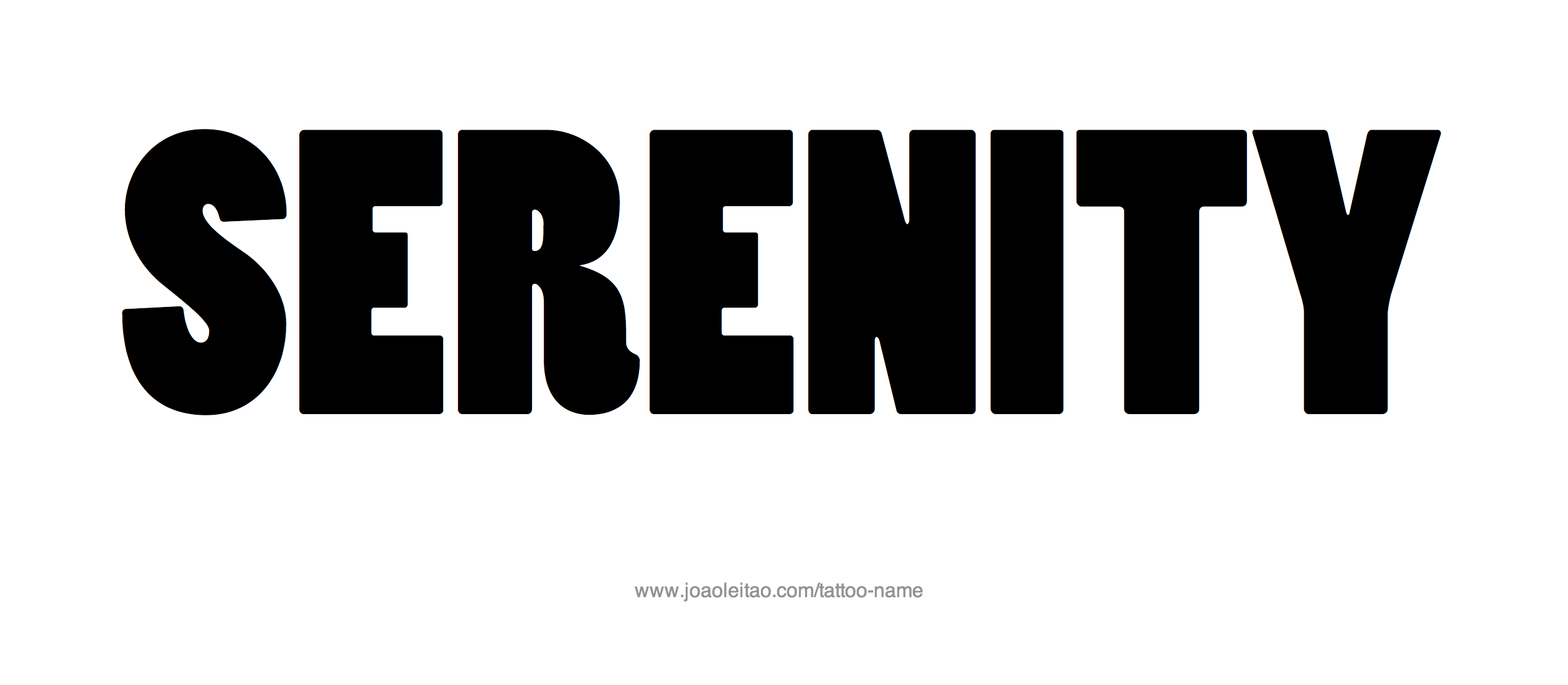 Serenity Name Tattoo Designs